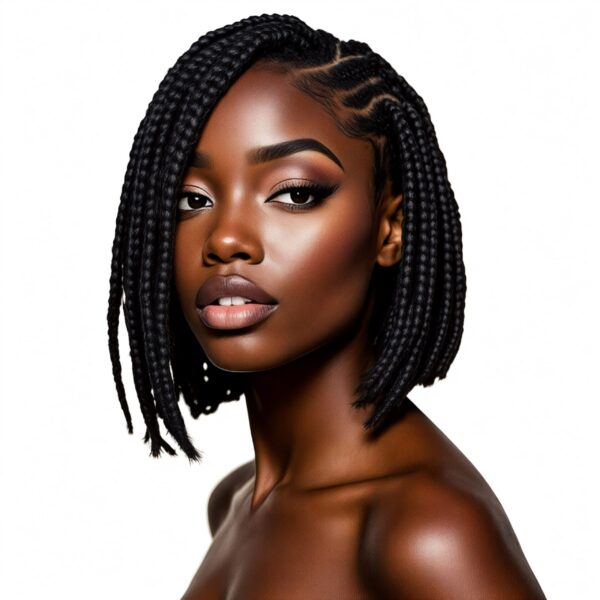 Synthetic Short Bob Wig - Natural Black