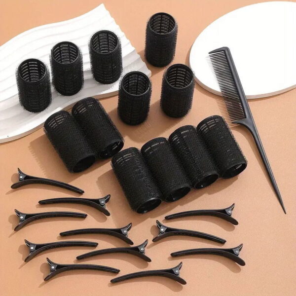 Luxury Nylon Grip Velcro Hair Rollers - 24 pcs set