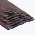 Clip In Hair Extensions Chocolate Brown - Image 2